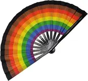 Zhadyu Large Folding Hand Fan | 13 Inch Big Chinese Folding Hand Fans | Decorative Foldable Craft, Kung Fu Craft, Home Decoration For Festival Wedding