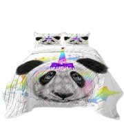 Sweet Funny Animal Pandacorn Panda Coverlet