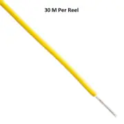 Alpha Wire 3075 YL005 Yellow 30m, UL1015 Hook Up Wire, 0.81mm² CSA, 18 AWG, New