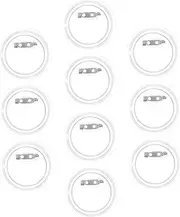 FIXOSHEE 10pcs Clear Button Badge Parts for DIY Crafts Photo Buttons and High Transparency Design for Parties and Weddings