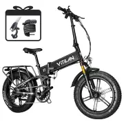 [EU Direct] Vitilan i7pro 3.0 Electric Bike 48V 20AH SamsungBattery 750W Motor 20*4.0inch Tires 90KM Max Mileage 150KG M
