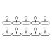 10Pcs Swivel Clasps, 2" Oval Ring Lobster Claw Push Gate Snap Hook, Black