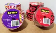 Three Rolls of 3M Scotch Love Gallery Duct Tape, Multiple Designs, Brand New