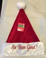 Santa Hat I've Been Good! Red w/ White Trim - Adult OSFM - NWT