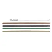 12pc Avanti Reusable Straight Drinking Straws Glitter