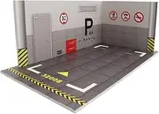 Parking Lot Model | 1/24 Scale Model | Parking Lot Display | Model Display Lot | Display Parking Lot | Scale Model Display | Collector Parking Decoration for Home Desk Shelf