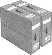 Advanvel Bed Sheet Organizers and Storage Foldable Box, Sheet Organizer for Linen Closet with 2 Windows, Zip Closed Sheet Storage Folder Cubes for Queen/King Bedding Clothes Blankets, 2 Pack Gray
