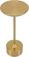 2000mAh Battery, 3 Levels Brightness, Portable USB C Charging Cordless Table Lamp with Bottom Switch and Top Touch Control, Wider Area Lighting, Elegant Metal Design for Bar, (Gold)