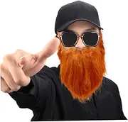 4pcs Fake Whiskers for Halloween Christmas Party Mustache Fake Beard Props