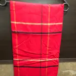全新天絲棉氣質紅格紋圍巾