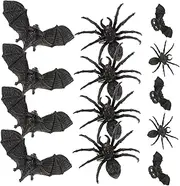 Abaodam 24Pcs Halloween and Bat Rings Retro Jewelry for Parties and Costume Events Lightweight Props for Halloween Decoration and Fun
