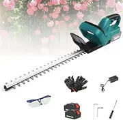 21V Cordless Electric Hedge Trimmer Lawn Mower, Double Blade Hedge Trimmer, with Rechargeable Battery, for Lawn Edging, Leaf Pruning and Hedge Trimming