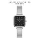Daniel Wellington 手錶 Quadro Studio 22x22mm 復古鋼琴錶鍊方型腕錶-兩色任選(DW00100518 DW00100522)/ 簡約銀