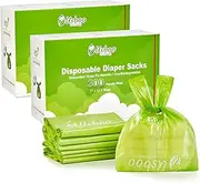 Baby Disposable Diaper Bags,2 Pack (600 Count) OXO-Biodegradable Diaper Sacks,Easy-Tie Handles,Diaper Disposal or Pet Waste Bags