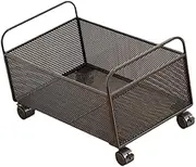 Generic Rolling File Cart Mesh Hanging File Organizer Rolling Organizer Storage Cart for Folders, 48x30x30cm
