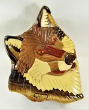 Wolf Hand Crafted Wood Puzzle Box