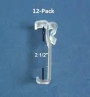 12 Pack of 2 1/2 Inch Valance Clips For Faux wood, Wood Window Blinds 2.5 Inch