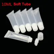 5Pcs 10ml Empty Tubes Lip Gloss Balm Sunscreen Cream Clear Cosmetic Containers