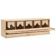 Chicken Nesting Box With 5 Compartments Wooden Hen Egg Laying Nest Pine Wood