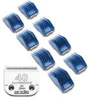 Andis GUIDE ATTACHMENT Comb 8pc SET&40 UltraEdge Blade*Fit Wahl KM5 KM10 Clipper