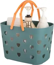 Portable Shower Caddy Tote Plastic Storage Basket with Handle Box Organizer Bin