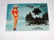 2015 Benchwarmer ATHENA LUNDBERG Holiday #75 Gold Foil Variant/24 PLAYBOY Sexy
