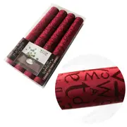 Set of 4 Jacquard Satin Letters Table Placemats 30 x 45cm (Cherry Red, Black)