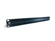 48 Port High Density 1U Patch Panel UTP with Inline Keystone CAT6 Coupler (Po...
