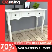 console table white MDF three drawers living room hallway 100x35x78 1143