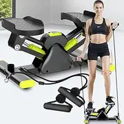 Mini Stepper Exercise Machine, Steppers with Pull Rope, Stepper Machine for Home, Step Machine Exerciser with LCD Monitor, Space Saving, Non-Slip Pedal, Full Body Training