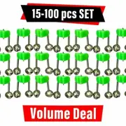 UFISH Fishing Rod Bells 15-100 PCS Set Bite Pole Double Clip Alert Bells Ring