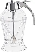 Honey Dispenser - Maple Syrup Container With Stand | No-Drip Maple Syrup Container, Honey Jar With Stand, Kitchen Storage Pot For Home, Coffee Bars, And Breakfast Serving
