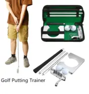 Golf Putting Practice Set Kit with Ball Hole-Cup Indoor Golf Putter Trainer Aid