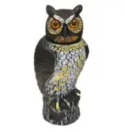 Whites Pest Control Bobble Head Owl Scare birds Head moves in wind Deters birds
