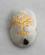 MOONSTONE Tree of Life Natural Crystal Gemstone Thumb Palmstone Healing