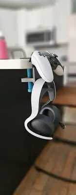 Gaming controller Stand With Headphone Holder Made For Tables/desks.