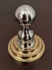 Atlas Homewares Chrome + Gold 2.5" Single Hook / Towel Hook / Robe Hook