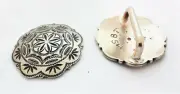 Pair Jeremiah Watt Abilene White Bronze Conchos 1 1/2" Bridle Loop Back Horse