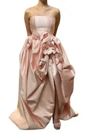 [YOLANCRIS] BLUSH BLOSSOM GOWN BLACK IT 42