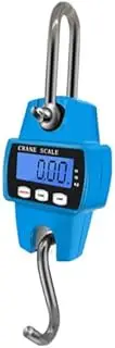 [Generic] 1PC Mini Hanging 300KG/0.1KG Scale Electronic Crane Scale Portable Hook Industrial Weighing Scale N/lb/kg Unit Conversion(Blue)