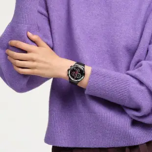 【SWATCH】Irony 金屬Chrono系列手錶 MAGENTA AT NIGHT 金屬錶 男錶 女錶 瑞士錶 錶 三眼 計時碼錶(43mm)