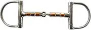 SUIOPPYUW Wear-resistant Double Jointed D Ring Bit with Copper Rollers Heavy Duty Snaffle*Equestrian Accessories Backpack Decoration
