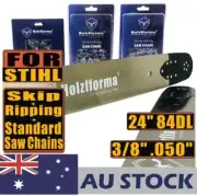Holzfforma Pro 24/25in Bar & Chain Combo: 3/8 .050 84DL for Stihl Chainsaws