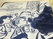 Snoopy Y21 Very Warm Uniqlo 2Way Peanuts Fleece Reversible Blanket Navy Rug