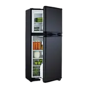 Bushman DC190L-X 12/24V Black Matte Upright Fridge/Freezer 190L
