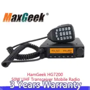 HamGeek HG7200 50W 400-470Mhz Car Radio Station UHF Transceiver Mobile Radio