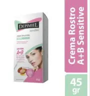 Crema Depilatoria Facial. Para Rostro. Unisex. Piel Sensible. Sistema A+B