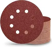 100 PCS 60 Grit 5 Inch Sanding Discs, Hook and Loop Sandpaper for Random Orbital Sander