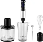 Multifunctional Handheld Blender - Versatile Manual Frother, 1000W 5 Speed Stick Blender | Strong Power for Effortless Blending, Mixing and Chopping - Perfect Hand Blender Immersion for Kitchen