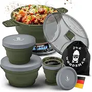 JOE WOODSMAN Foldable Camping Cookware - Lightweight, Space Saving for Outdoor, Hiking, Backpacking, Trekking & Travel - Discover Now!